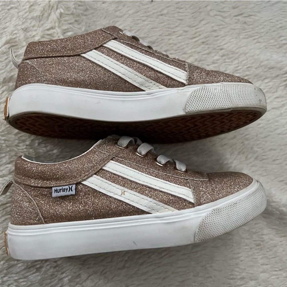 Hurley Girl’s Glitter Light Pink Shoes Size 10 - Picture 3 of 7